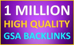 1 million high quality SEO backlinks